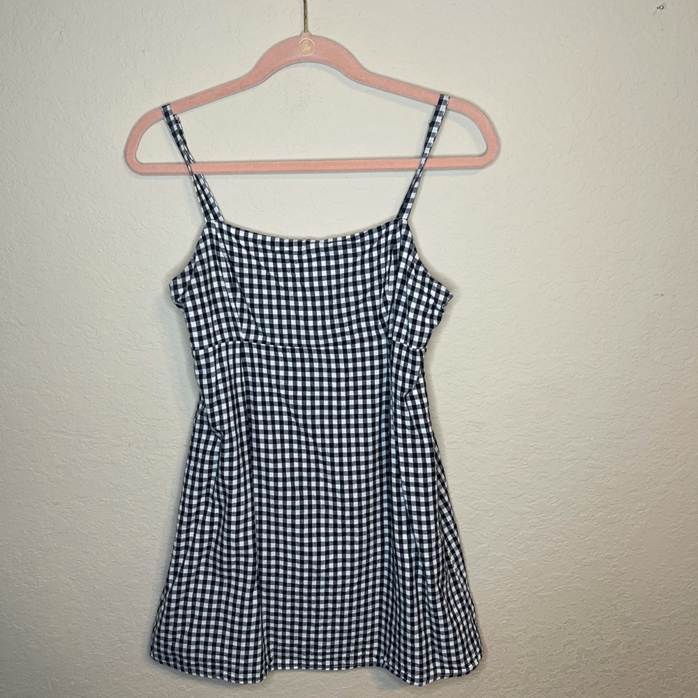 Cooperative Black and White Herringbone Dress